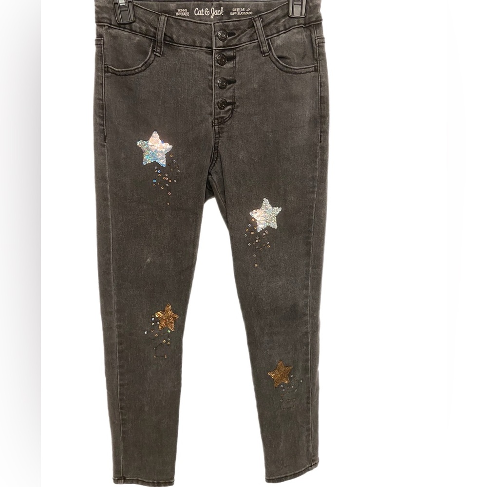 Cat & Jack Charcoal Black/Gray Denim Pants
